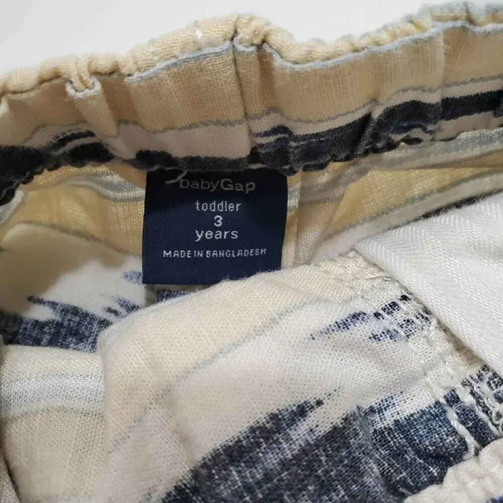 Gap Baby Boys Lot Of 2 Shorts Black Red Plaid Buckle Pockets 100% Cotton 3Y‎